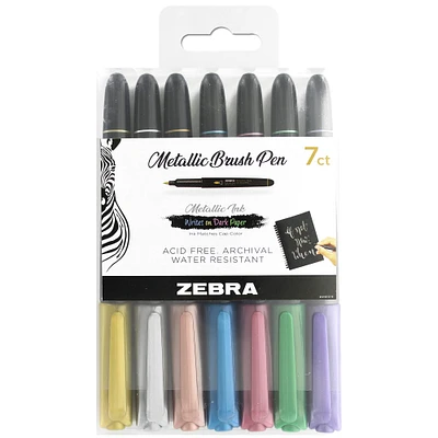 Zebra Metallic Brush Pen Set