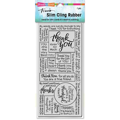 Stampendous® Slim Boxed Thanks Cling Stamp