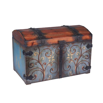 Household Essentials Vintage Metal Decorative Trunk