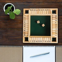 Toy Time 4-Player Wooden Shut the Box Game Set