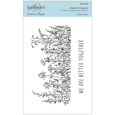 Spellbinders® Field Of Flowers Clear Acrylic Stamp Set
