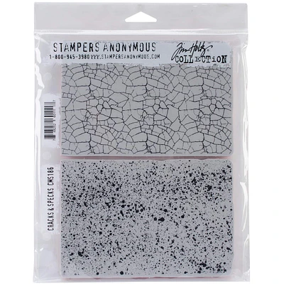 Stampers Anonymous Tim Holtz® Cracks & Specks Cling Stamps