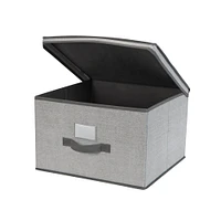 Simplify 16" Heather Gray Storage Box