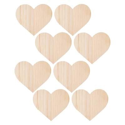 8 Pack: 9" Heart Wood Plaque by Make Market®