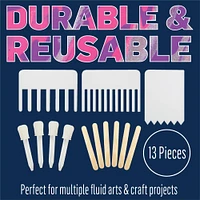 12 Pack: FolkArt® Drizzle™ 13 Piece Tool Kit