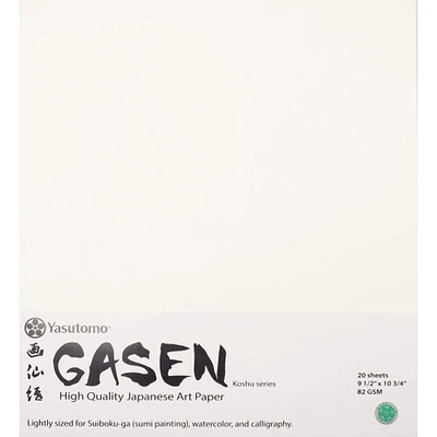 Yasutomo® Gasen Japanese Premium Art Paper, 9.5" x 10.75"