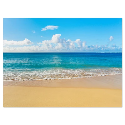 Designart - Calm Beach and Tropical Sea - Photography Canvas Art Print