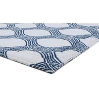 RugSmith Navy Machine Woven Leslie Anti-Fatigue Kitchen Mat, 20" x 36"