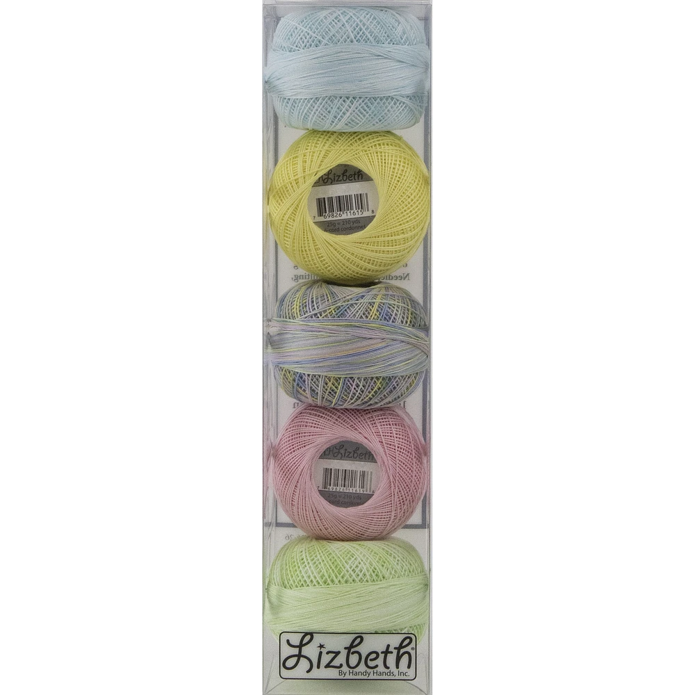 Handy Hands Lizbeth Pastel Cordonnet Cotton Thread Pack, Size 10