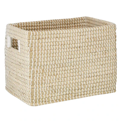 CosmoLiving by Cosmopolitan 15" Brown Seagrass Contemporary Storage Basket