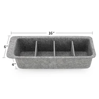 Welaxy Felt Adjustable 4 Slot Drawer Organizer Bin