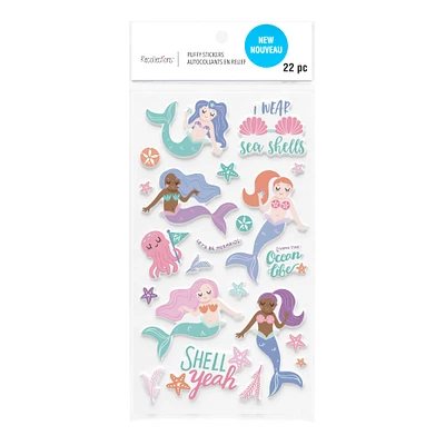 12 Pack: Mermaids Puffy Stickers by Recollections™
