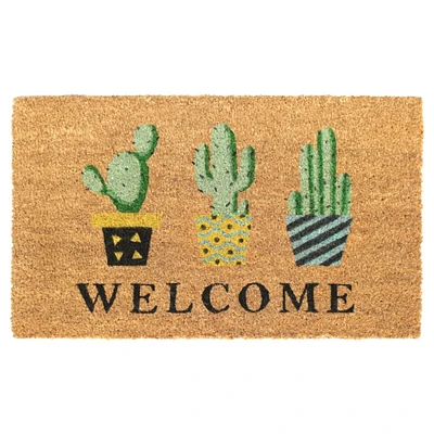 RugSmith Multicolor Machine Tufted Welcome Topiary Doormat