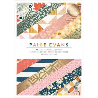 American Crafts™ Paige Evans Bungalow Lane Paper Pad With Copper Foil, 6" x 8"