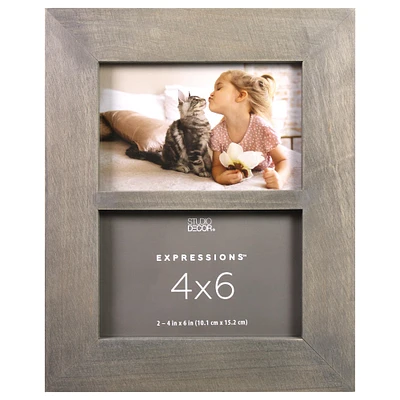 2 Opening Greige 4" x 6" Collage Frame, Expressions™ by Studio Décor®