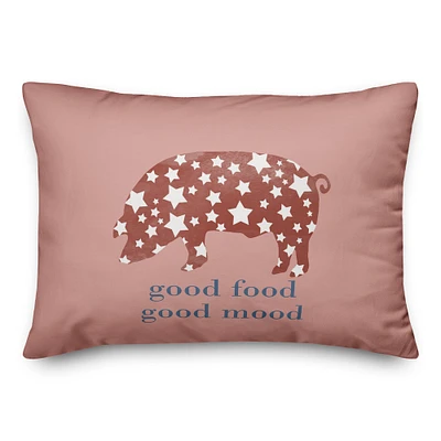 Good Mood Good Food Throw Pillow