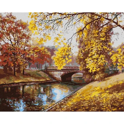 Ideyka Autumn Landscape Painting by Numbers Kit