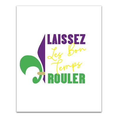 Laissez Les Bon Temps Rouler Mardi Gras Canvas Wall Art