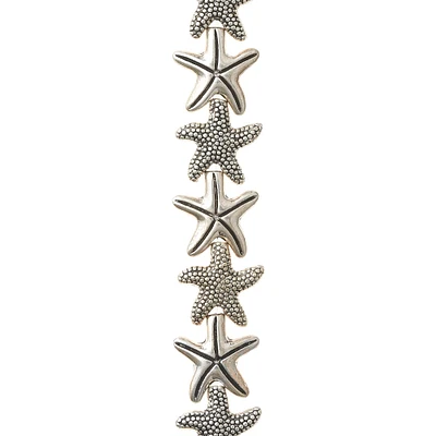 12 Packs: 12 ct. (144 total) Silver Starfish Mix Metal Beads, 14mm by Bead Landing™