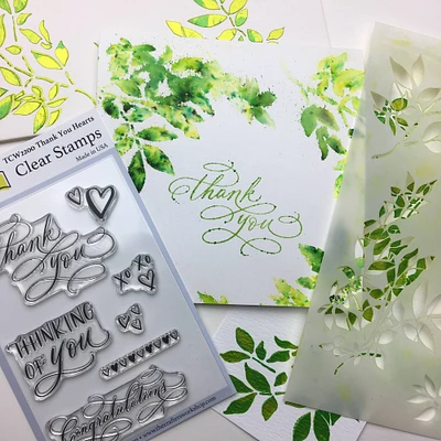 The Crafter's Workshop Thank You Hearts Clear Stamp Set