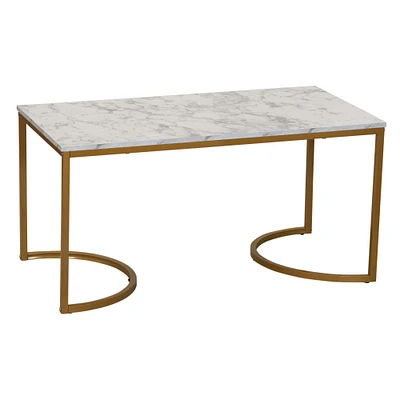 Household Essentials Half Moon Rectangular Coffee Table