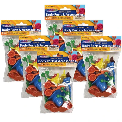 4 Packs: 6 ct. (24 total) Creativity Street® Modeling Dough & Clay Body Parts & Accessories Set