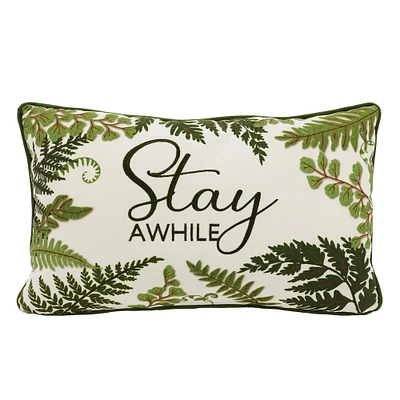 Stay Awhile Fern Pillow by Ashland®