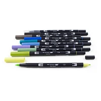 6 Packs: 10 ct. (60 total) Tombow Landscape Dual Brush Pens