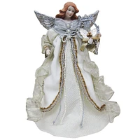 Santa's Workshop 16" Silver & White Elegance Angel Tree Topper