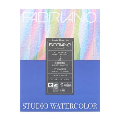 Fabriano® 140lb. Cold Press Studio Watercolor Pad