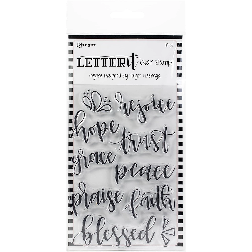 Ranger Letter It™ Rejoice Clear Stamp Set