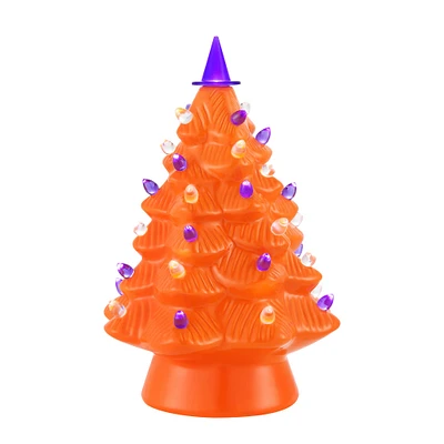 Mr. Halloween 12" Orange Ceramic Tree