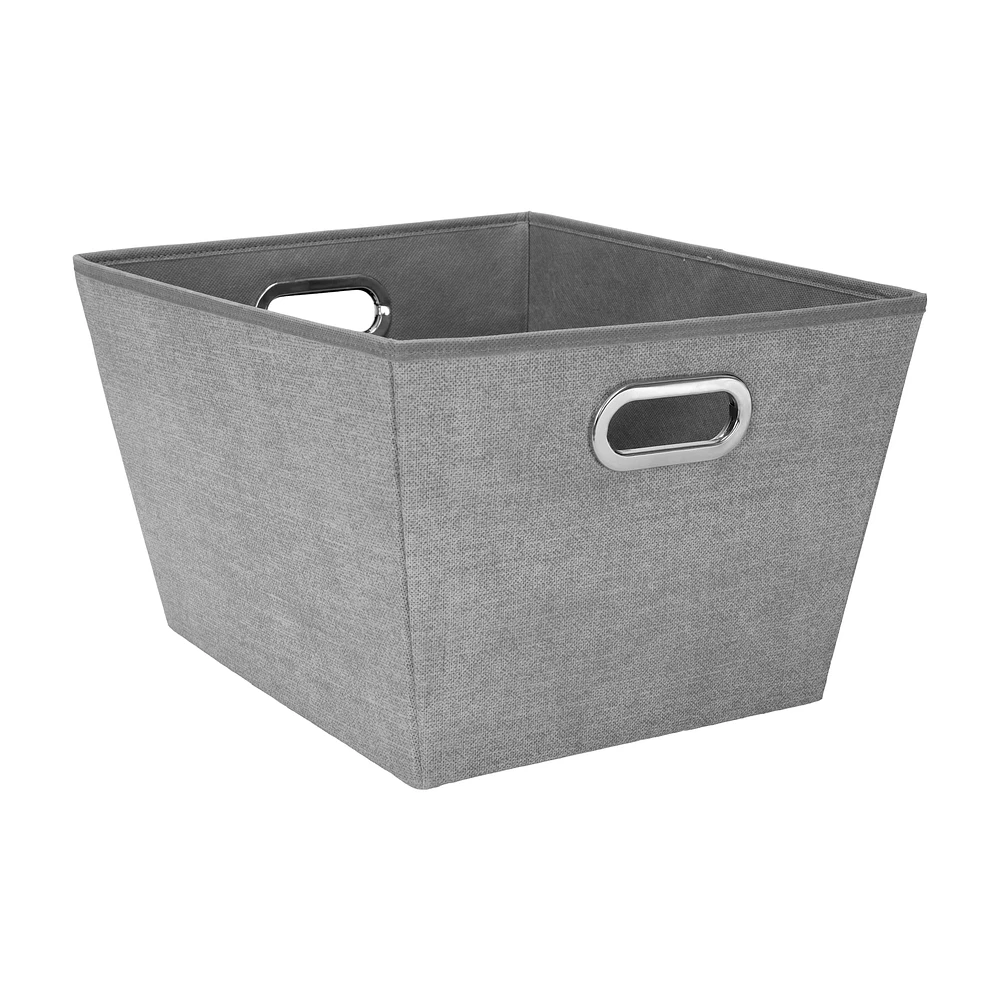 Simplify Heather Gray Grommet Storage Bin