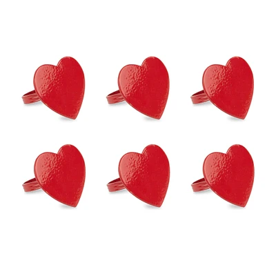 DII® Red Heart Napkin Rings, 6ct.