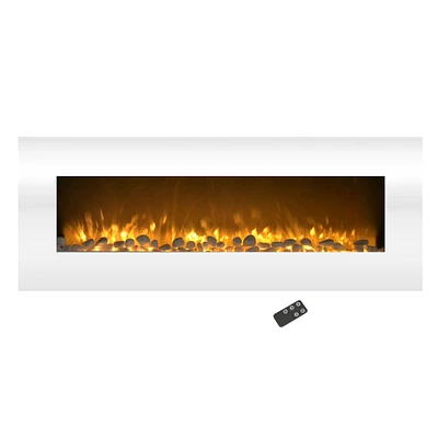 Hastings Home 50" White Electric Fireplace