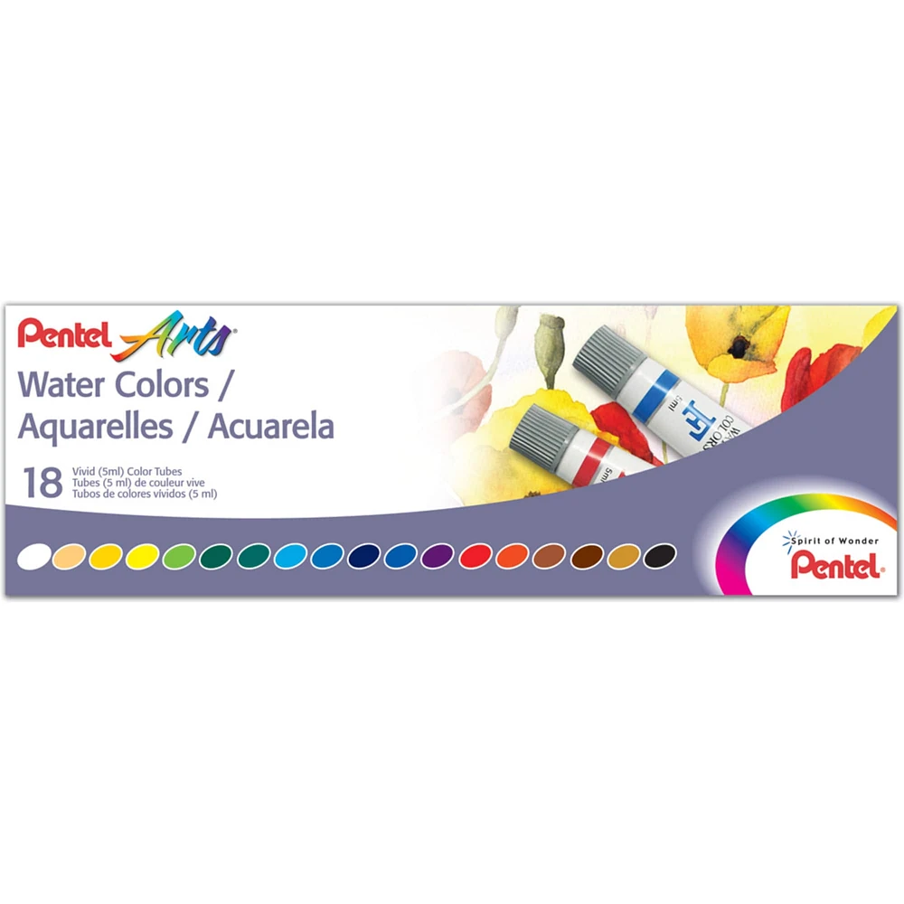 Pentel Arts® Watercolor 18 Color Paint Set