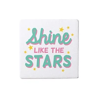 Craft Express White Coaster Marble With Cork Backing Square 3.93" x 3.93", 4ct.