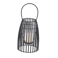 12" Iron Contemporary Candle Holder Lantern