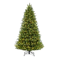 6.5ft. Pre-Lit Glacier Fir Artificial Christmas Tree, Clear Lights