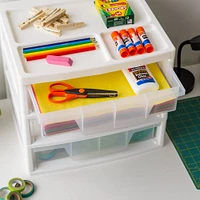 6 Pack: IRIS 13" Clear Tabletop Storage Drawers