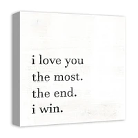 Love You Most Canvas Wall Art