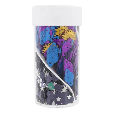 12 Pack: Cosmos Space Shaped Glitter Swirl Jar by Creatology™