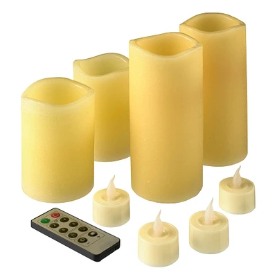 Basic Elements™ Ivory LED Candle Set with Remote By Ashland®