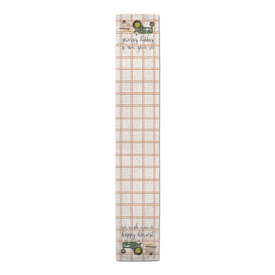 72" Green Tractor Harvest Table Runner 