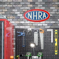 NHRA® Logo Embossed Shaped Metal Wall Sign