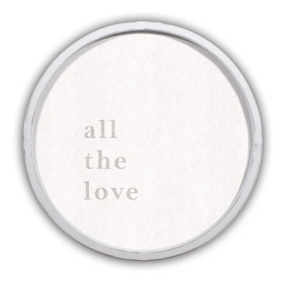 All the Love Round White Framed Print