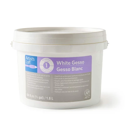 6 Pack: White Acrylic Gesso by Artist's Loft®, 64oz.