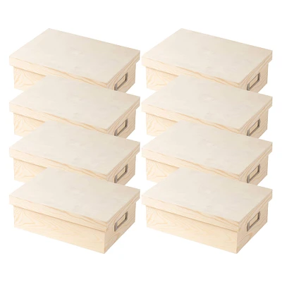 8 Pack: Wood Photo Box by Make Market®