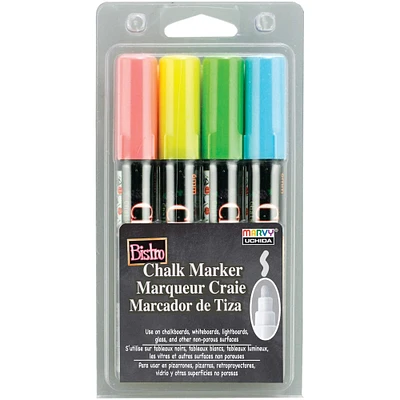 Marvy® Uchida Bistro Multicolored 6mm Chalk Marker Point Set, 4ct.