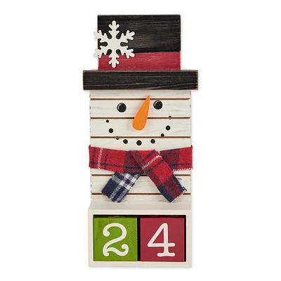 DII® Square Snowman Tabletop Block Calendar